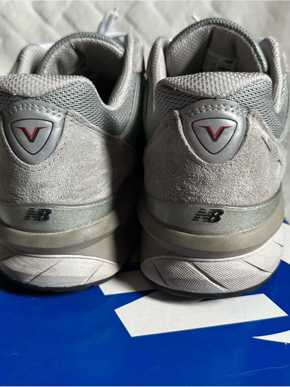 New Balance Men's 990v4 Gray Mesh Suede Running Shoes size 14